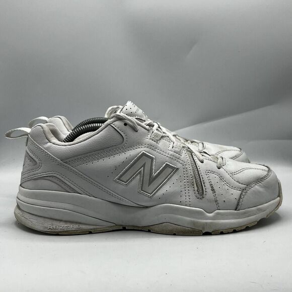 New Balance 608 V5 Mens Size 10 D White Casual Leather Sneaker Shoes MX608AW5 - Picture 1 of 12